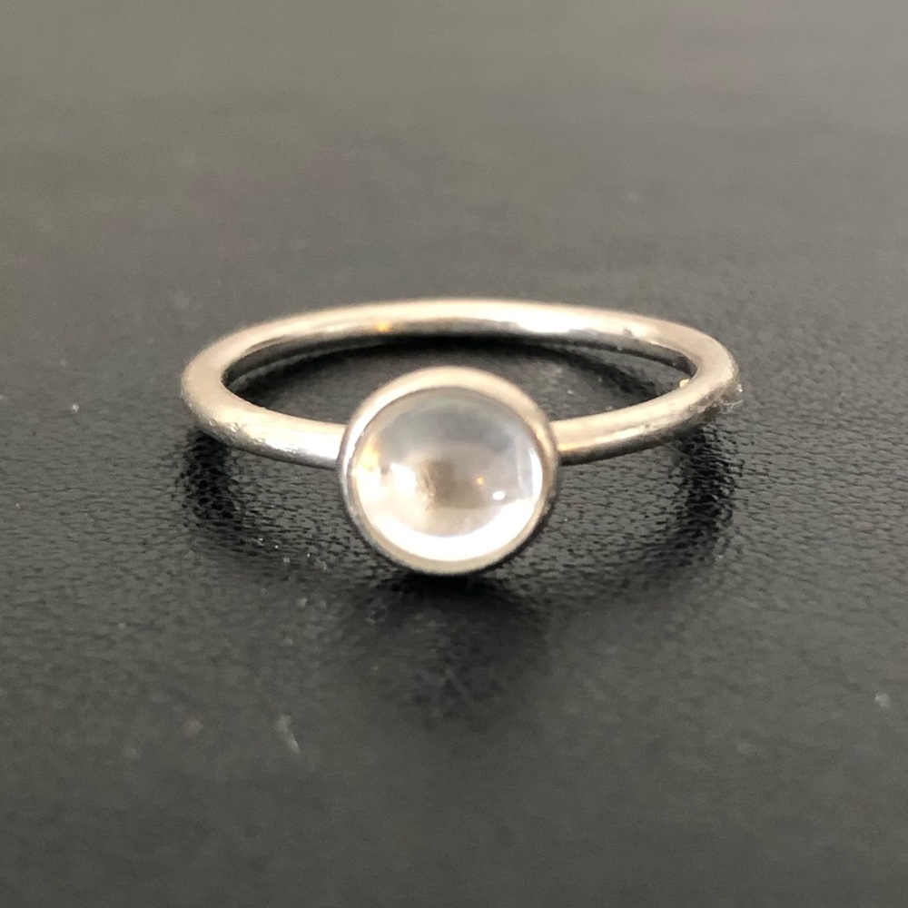 PANDORA DROPLET RING, ROCK CRYSTAL - Picture 2 of 7